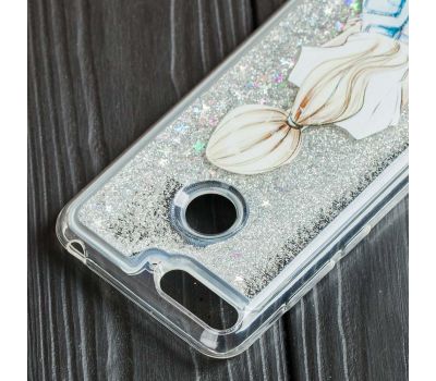 Чохол для Huawei Y6 Prime 2018 Блискучі вода срібляста "дівчина" 123108