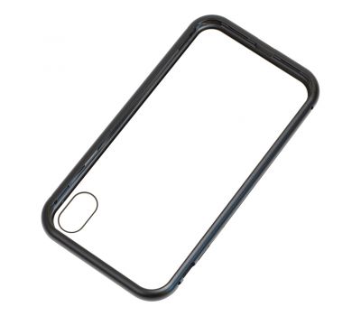 Чохол для iPhone Xr Magnetic with glass чорний 1231976