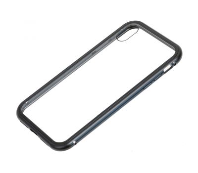 Чохол для iPhone Xr Magnetic with glass чорний 1231977
