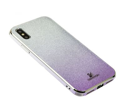 Чохол Swaro для iPhone X / Xs glass сріблясто-фіолетовий 1236801