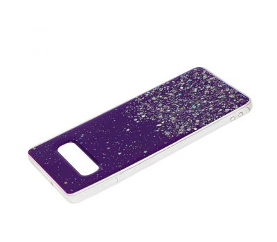 Чохол для Samsung Galaxy S10+ (G975) блискітки + popsocket "фіолетовий" 1242790
