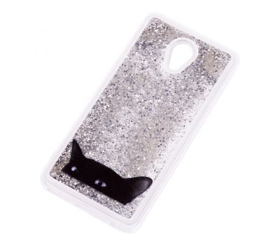 Чохол для Meizu M5 Note Блискучі вода сріблястий "чорний кіт" 1244454
