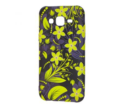 Чохол для Samsung Galaxy J5 (J500) Star case зелені квіти