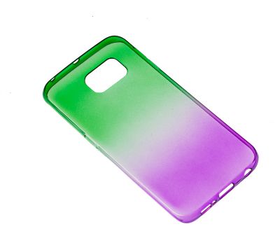 Силіконовий чохол для Samsung Galaxy S7 (G930) Tricolor Mix фіолетово-зелений 1252644