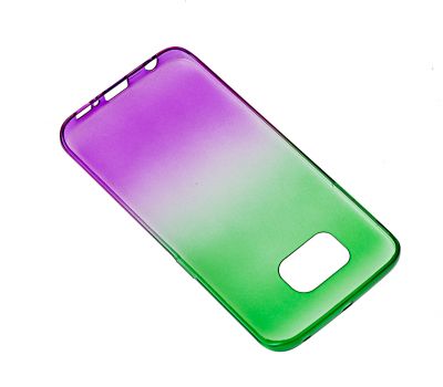 Силіконовий чохол для Samsung Galaxy S7 (G930) Tricolor Mix фіолетово-зелений 1252645