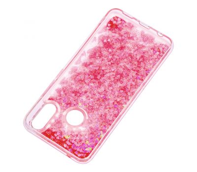 Чохол для Huawei P Smart Plus Блискучі вода рожевий "рожеві квіти" 1253898