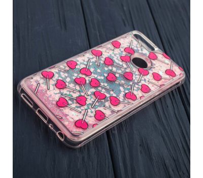 Чохол для Huawei P Smart Блискучі вода рожевий "цукерки" 1254094