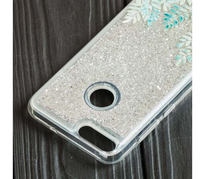 Чохол для Huawei P Smart Блискучі вода срібляста "листя" 1254174