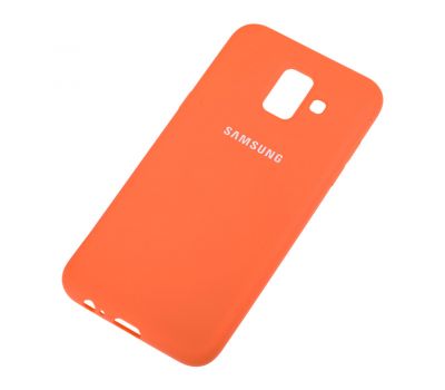 Чохол для Samsung Galaxy A6 2018 (A600) Silicone cover помаранчевий 1259036
