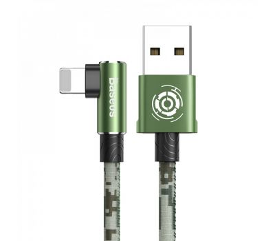 Кабель USB Baseus Camouflage Lightning 2.4A 1m зеленый