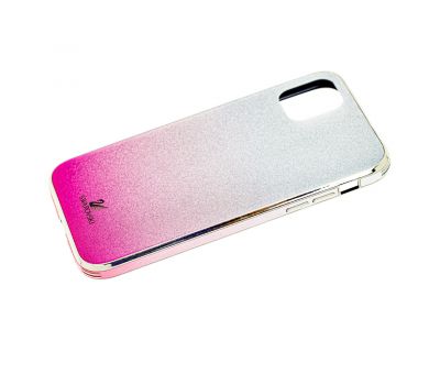 Чохол для iPhone 11 Pro Swaro glass сріблясто-малиновий 1268643