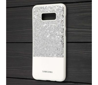 Чохол для Samsung Galaxy S8+ (G955) Leather + Shining сріблястий 127769