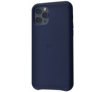 Чохол для iPhone 11 Pro Leather case (Leather) темно-синій 1271101