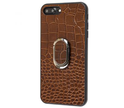 Чохол Genuine для iPhone 7 Plus / 8 Plus Leather Croco коричневий