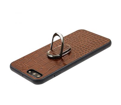 Чохол Genuine для iPhone 7 Plus / 8 Plus Leather Croco коричневий 1284695