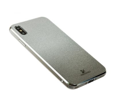 Чохол для iPhone Xs Max Swaro glass сріблясто-чорний 1288843