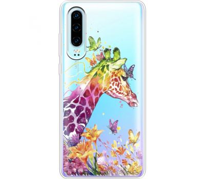 Силіконовий чохол BoxFace Huawei P30 Colorful Giraffe (36852-cc14)