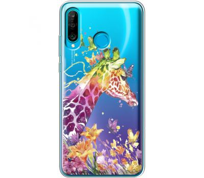 Силіконовий чохол BoxFace Huawei P30 Lite Colorful Giraffe (36872-cc14)