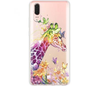 Силіконовий чохол BoxFace Huawei P20 Colorful Giraffe (35581-cc14)