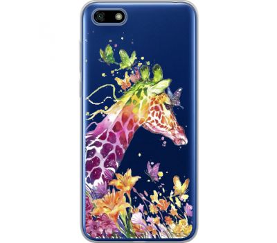 Силіконовий чохол BoxFace Huawei Y5 2018 Colorful Giraffe (34965-cc14)