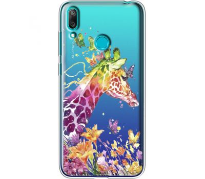 Силіконовий чохол BoxFace Huawei Y7 2019 Colorful Giraffe (36046-cc14)