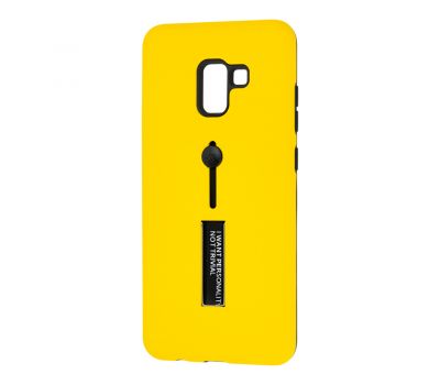 Чохол для Samsung Galaxy A8+ 2018 (A730) Kickstand жовтий