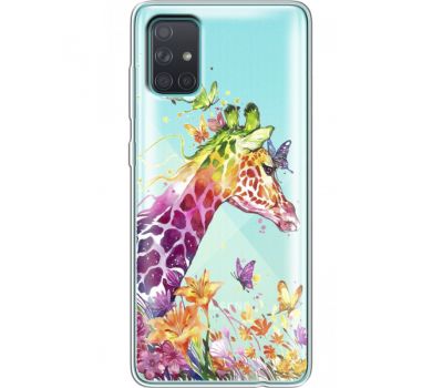 Силіконовий чохол BoxFace Samsung A715 Galaxy A71 Colorful Giraffe (38851-cc14)