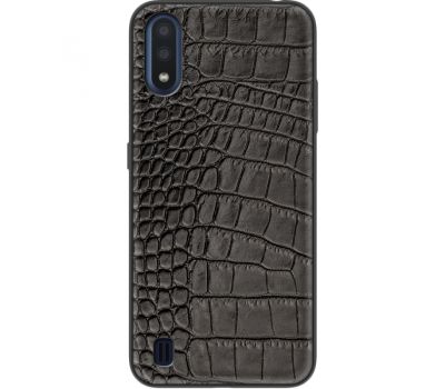 Шкіряний чохол BoxFace Samsung A015 Galaxy A01 Crocodile Black (39826-lc4)
