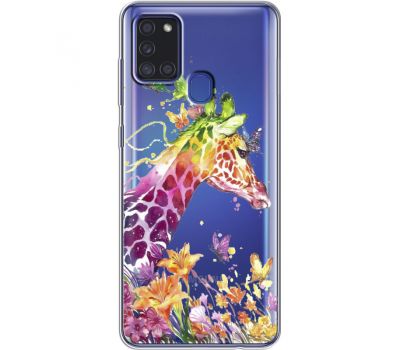Силіконовий чохол BoxFace Samsung A217 Galaxy A21s Colorful Giraffe (40008-cc14)