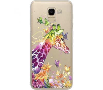 Силіконовий чохол BoxFace Samsung J600 Galaxy J6 2018 Colorful Giraffe (34979-cc14)
