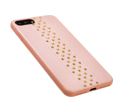 Чохол для iPhone 7 Plus / 8 Plus шкіра метал рожевий 1319436