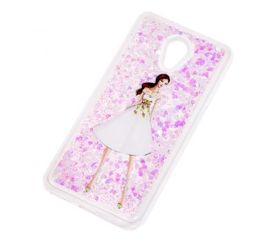 Чохол для Meizu M5 Note Блискучі вода світло-рожевий "дівчина в білій сукні" 1327576