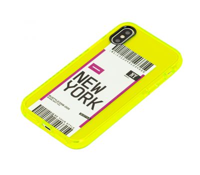 Чохол для iPhone X / Xs Acid Yellow New York 1327909