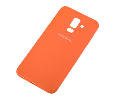 Чохол для Samsung Galaxy A6+ 2018 (A605) Silicone cover помаранчевий 133081