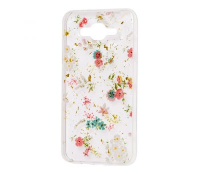 Чохол для Samsung Galaxy J7 (J700) Flowers Confetti "польові квіти"