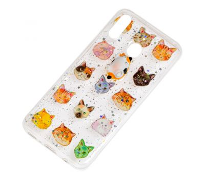 Чохол для Samsung Galaxy M20 (M205) 3D confetti "котики" 1335132