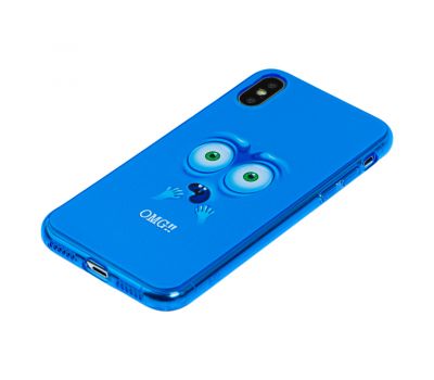 Чохол для iPhone X / Xs Smile синій OMG 1339810