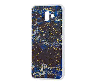 Чохол для Samsung Galaxy J6+ 2018 (J610) Art confetti "мармур синій"