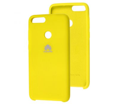 Чохол для Huawei P Smart Silky Soft Touch лимонний