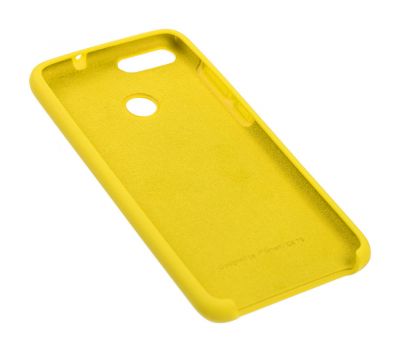 Чохол для Huawei P Smart Silky Soft Touch лимонний 1351578