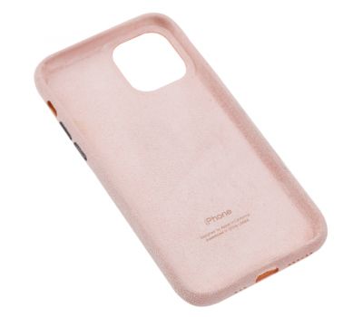 Чохол для iPhone 11 Pro Alcantara 360 рожевий пісок 1360752