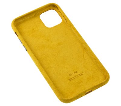 Чохол для iPhone 11 Pro Max Alcantara 360 жовтий 1360828