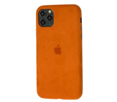 Чохол для iPhone 11 Pro Max Alcantara 360 помаранчевий 1360833