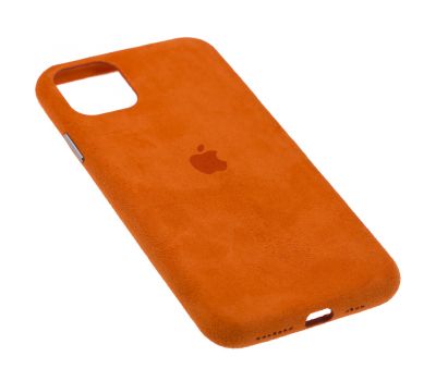Чохол для iPhone 11 Pro Max Alcantara 360 помаранчевий 1360834