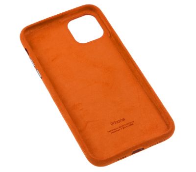Чохол для iPhone 11 Pro Max Alcantara 360 помаранчевий 1360835