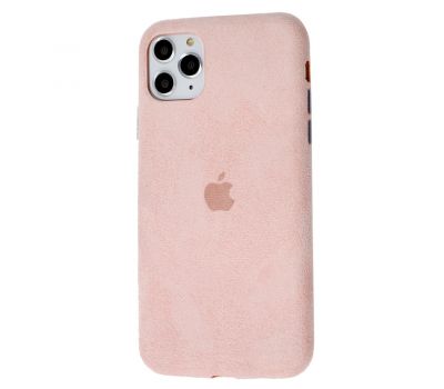 Чохол для iPhone 11 Pro Max Alcantara 360 рожевий пісок 1360820