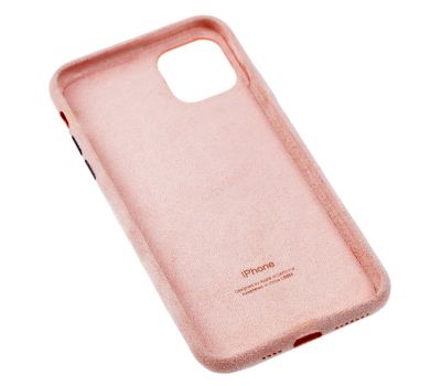 Чохол для iPhone 11 Pro Max Alcantara 360 рожевий пісок 1360822