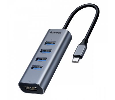 USB Hub Baseus Enjoy Series Type-C to 4USB 3.0+HD4K сірий 1368025
