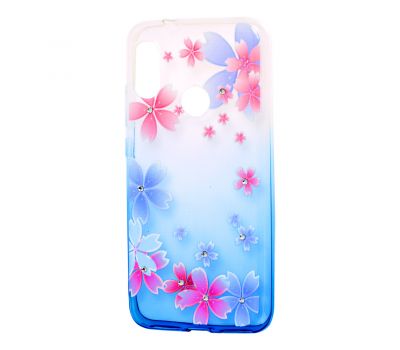 Чохол для Xiaomi Redmi 6 Pro / Mi A2 Lite Glamour ambre синій "квіти" 1374553