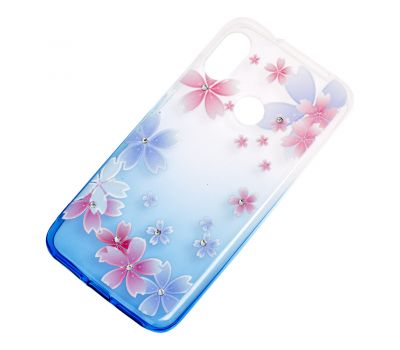 Чохол для Xiaomi Redmi 6 Pro / Mi A2 Lite Glamour ambre синій "квіти" 1374554